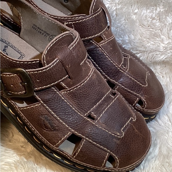 Dr. Martens Mens Brown Leather Sandals size 11 main image 4